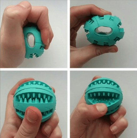 Interactive Rubber Slow Feeder Dog Ball - HEARTLESS Habits