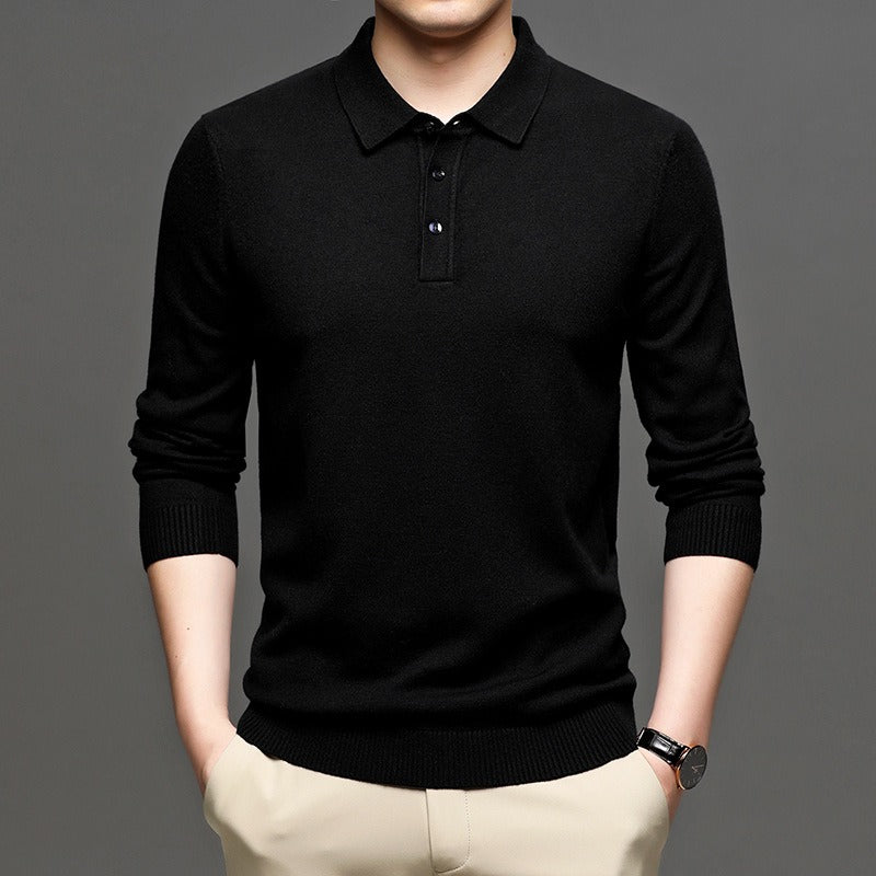 Men's Lapel Knit Pullover Sweater - HEARTLESS Habits