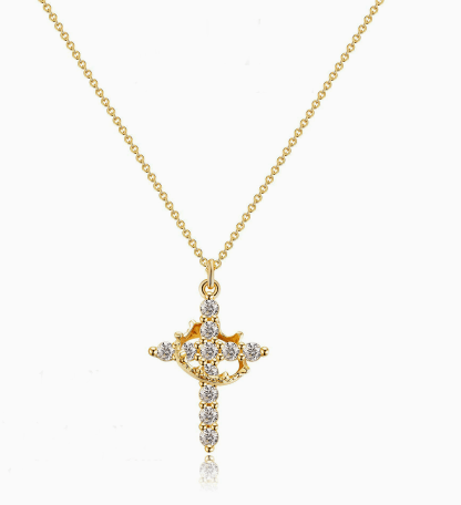 Crown Cross Necklace - HEARTLESS Habits
