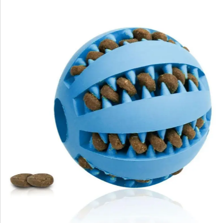 Interactive Rubber Slow Feeder Dog Ball - HEARTLESS Habits