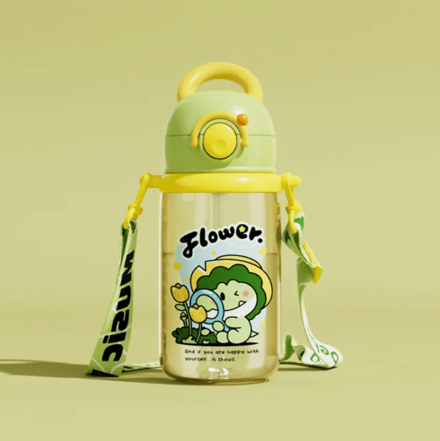 Children's Whale Cartoon Diving Fountain Water Bottle - Tritan Leakproof Sippy Cup (Various Sizes & Colors) - HEARTLESS Habits