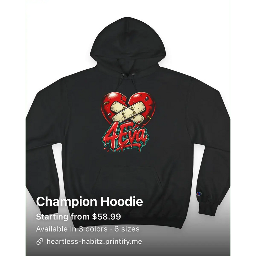 Champion 4eva Heartless Hoodie - HEARTLESS Habits