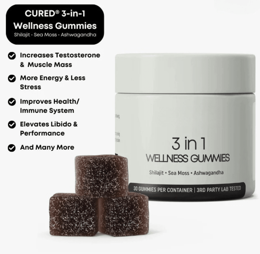 Shilajit 3-in-1 Gummies for Men - HEARTLESS Habits