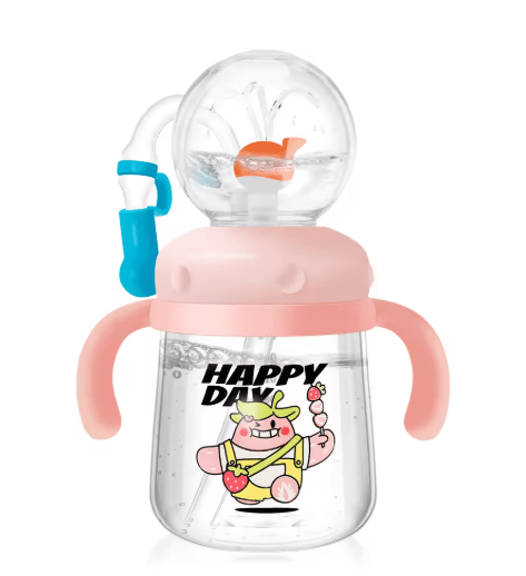 Children's Whale Cartoon Diving Fountain Water Bottle - Tritan Leakproof Sippy Cup (Various Sizes & Colors) - HEARTLESS Habits