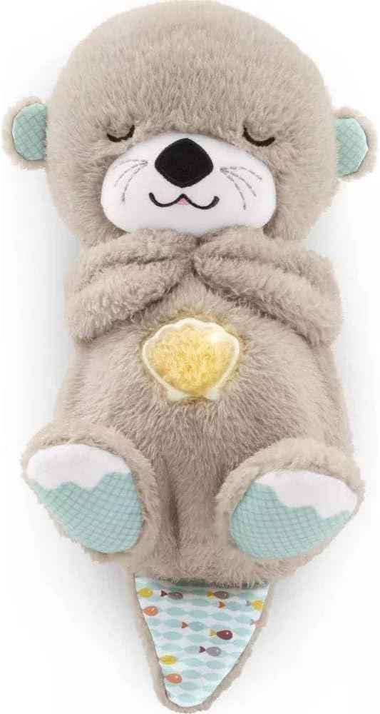 Sound Machine Soothe 'n Snuggle Otter Portable Plush Baby Toy with Sensory Details Music Lights & Rhythmic Breathing Motion - HEARTLESS Habits