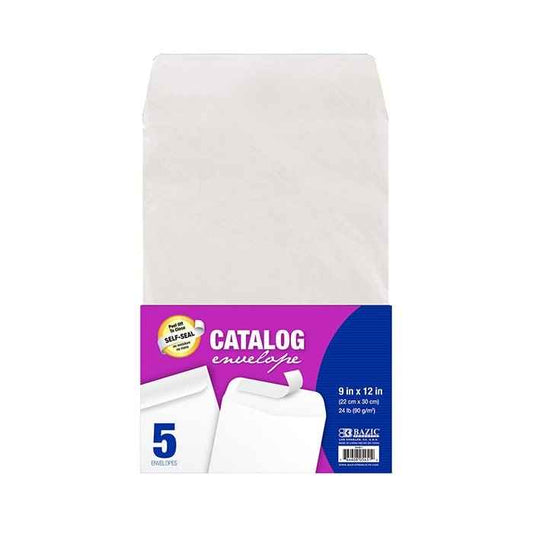 9" x 12" Self-Seal White Catalog Envelope (5/Pack) - HEARTLESS Habits
