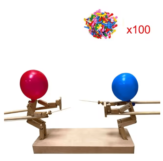 Handmade Balloon Heads Wooden Fighter Puppets - HEARTLESS Habits