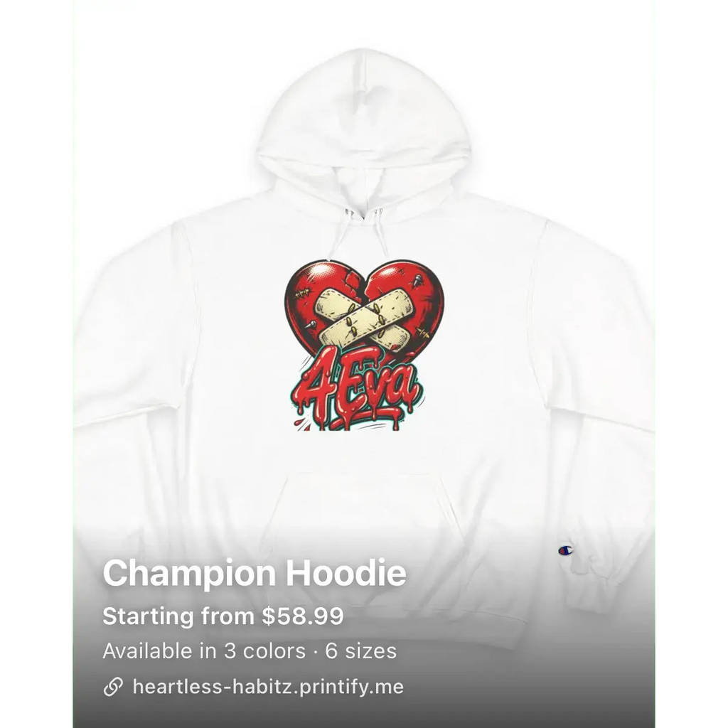 Champion 4eva Heartless Hoodie - HEARTLESS Habits