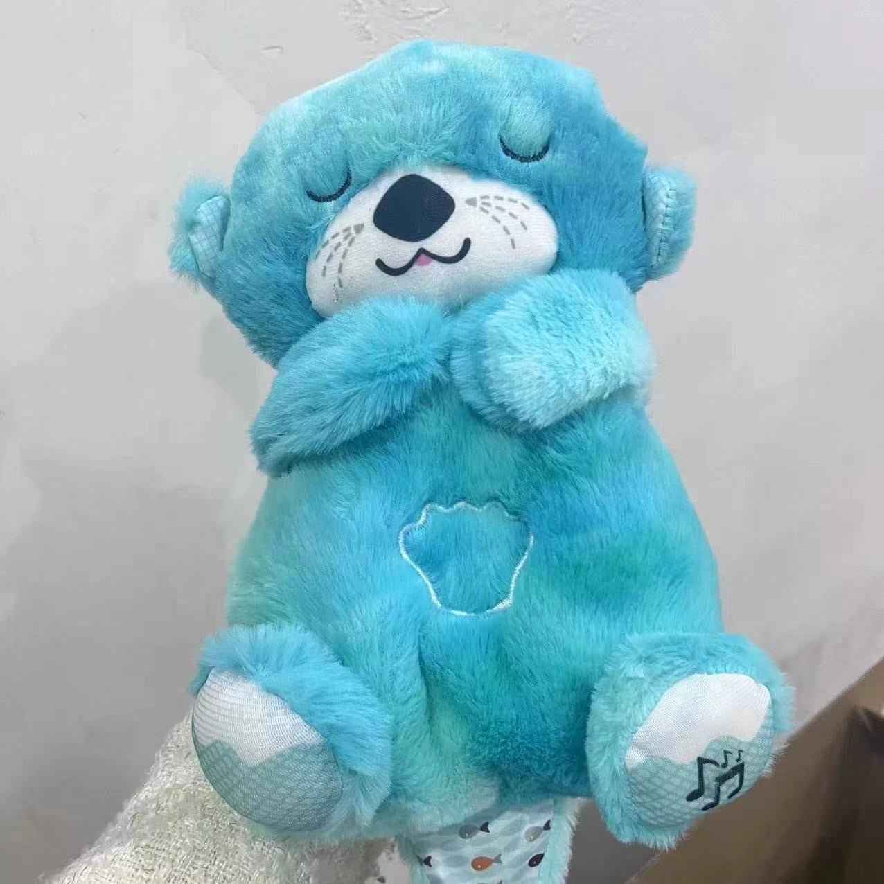 Sound Machine Soothe 'n Snuggle Otter Portable Plush Baby Toy with Sensory Details Music Lights & Rhythmic Breathing Motion - HEARTLESS Habits