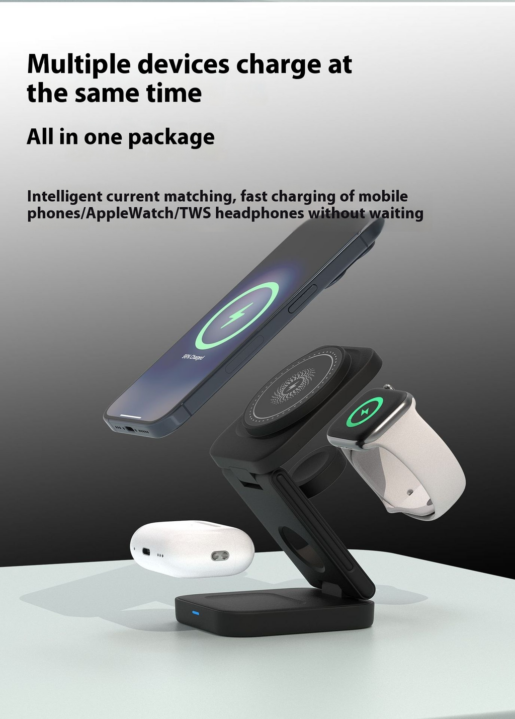 3 IN 1 FOLDABLE WIRELESS CHARGER - HEARTLESS Habits