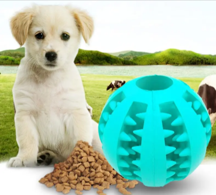 Interactive Rubber Slow Feeder Dog Ball - HEARTLESS Habits