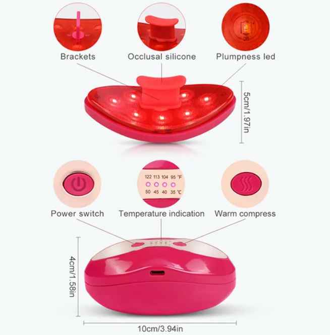 Lip Beauty Device LED Heating Portable - HEARTLESS Habits