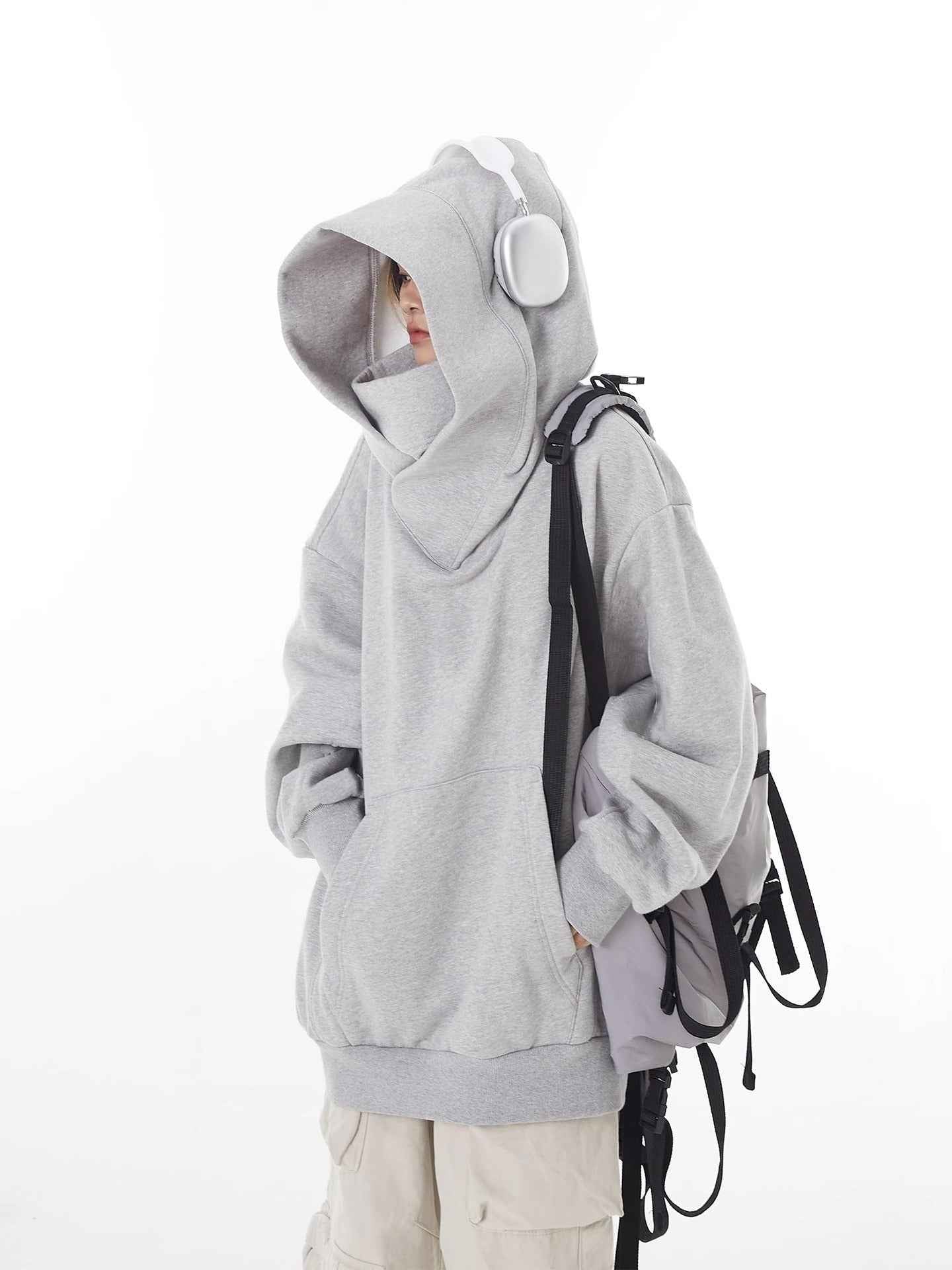 Loose High Collar Fleece Lined Hoodie - HEARTLESS Habits