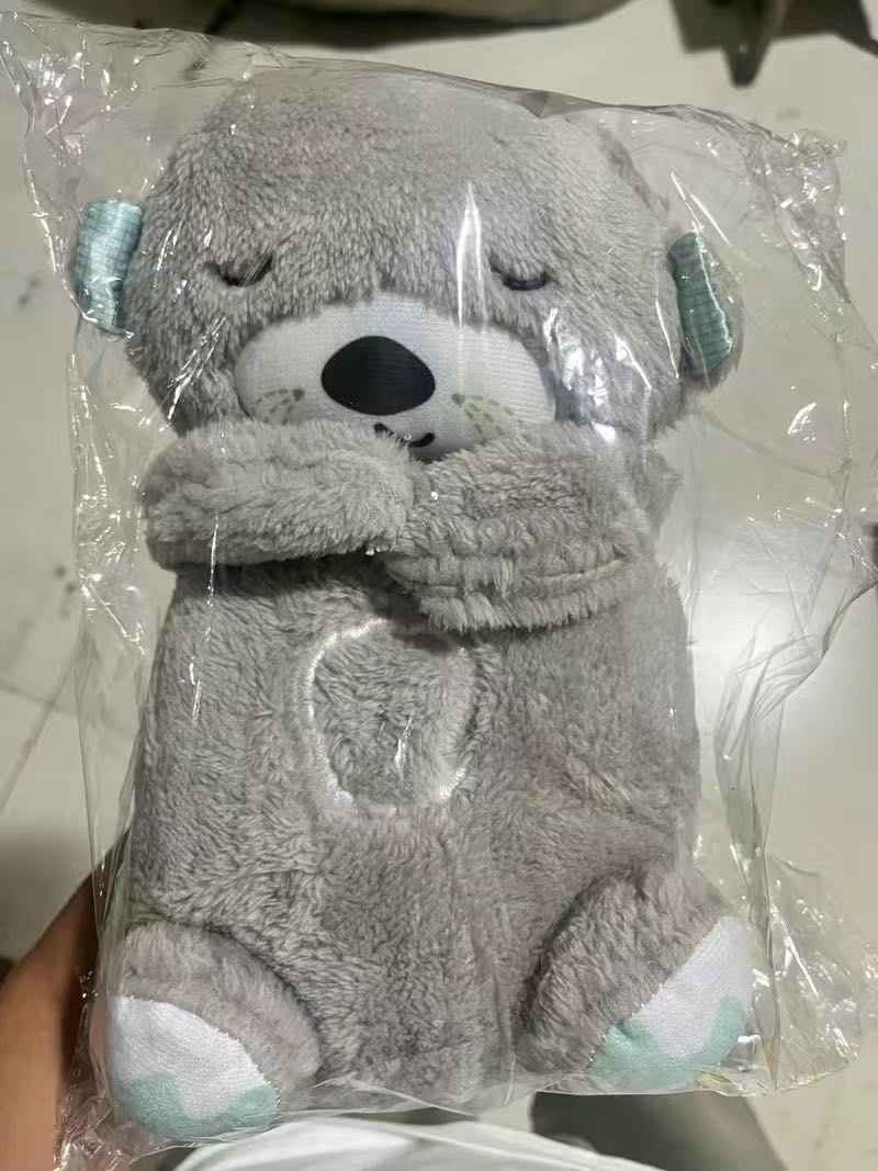 Sound Machine Soothe 'n Snuggle Otter Portable Plush Baby Toy with Sensory Details Music Lights & Rhythmic Breathing Motion - HEARTLESS Habits