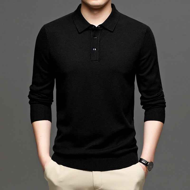Men's Lapel Knit Pullover Sweater - HEARTLESS Habits