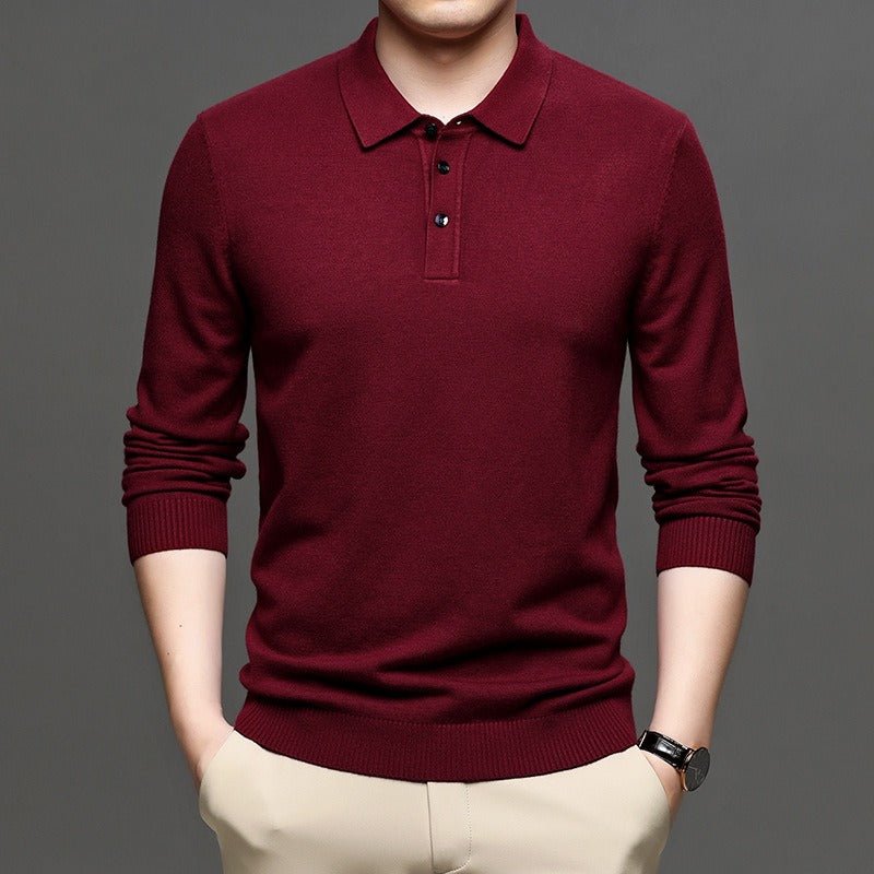 Men's Lapel Knit Pullover Sweater - HEARTLESS Habits
