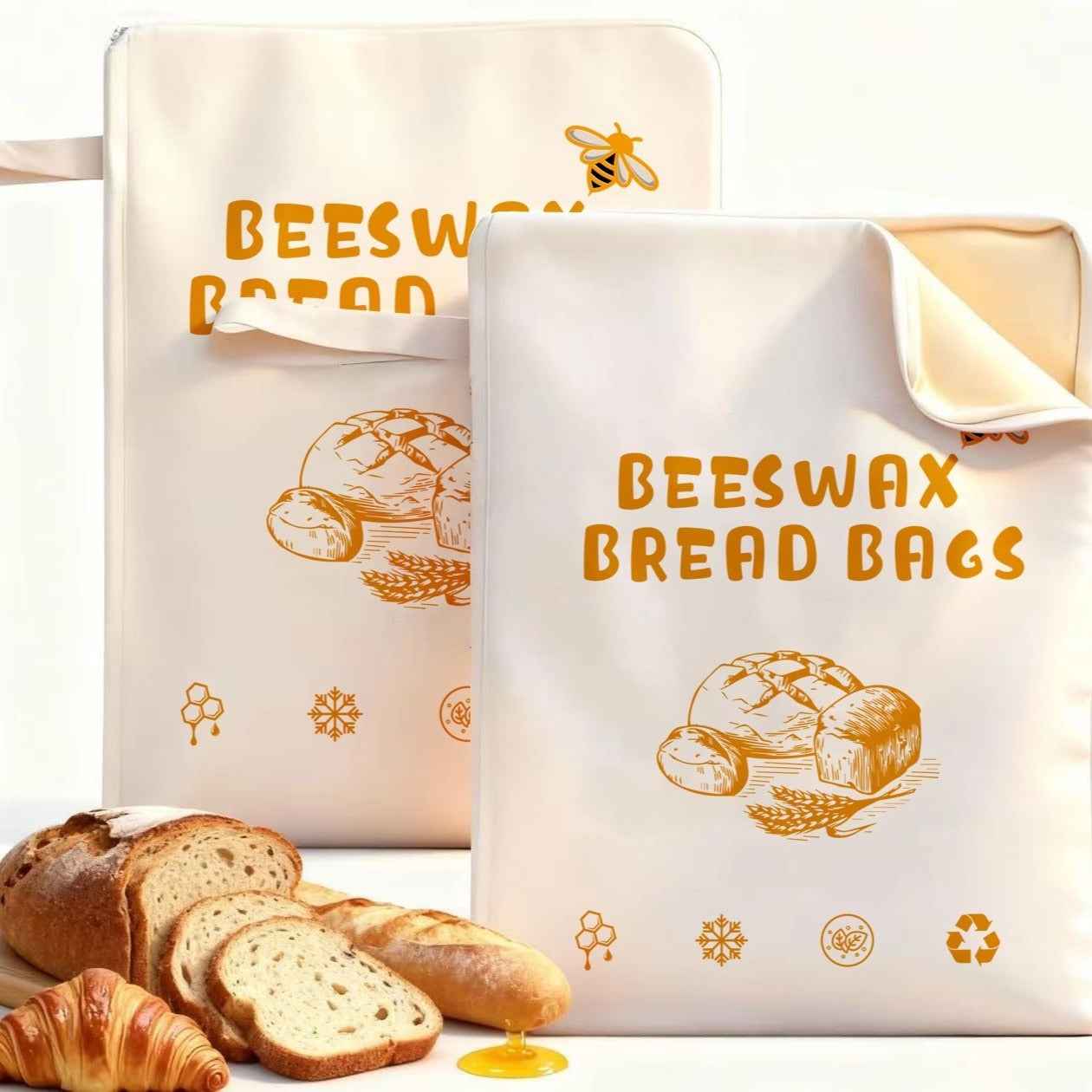 Cotton Linen Bread Bag - HEARTLESS Habits