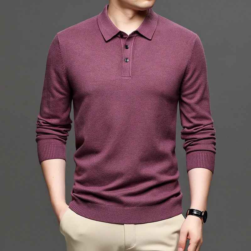 Men's Lapel Knit Pullover Sweater - HEARTLESS Habits