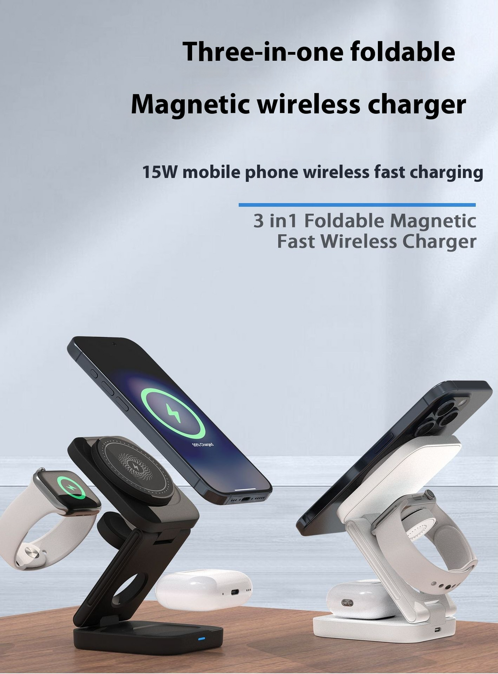 3 IN 1 FOLDABLE WIRELESS CHARGER - HEARTLESS Habits