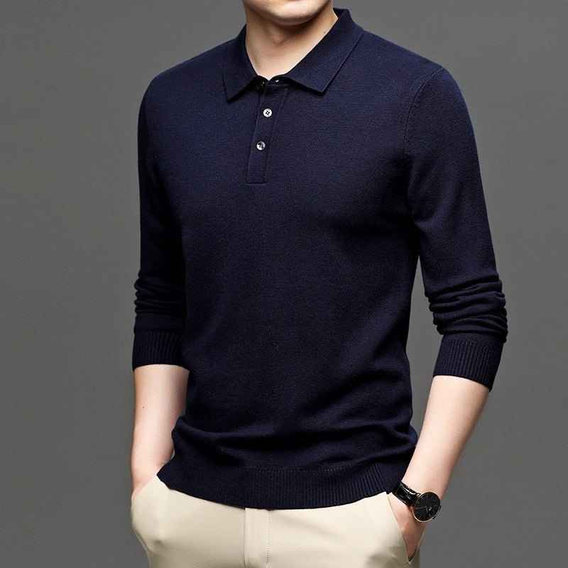 Men's Lapel Knit Pullover Sweater - HEARTLESS Habits