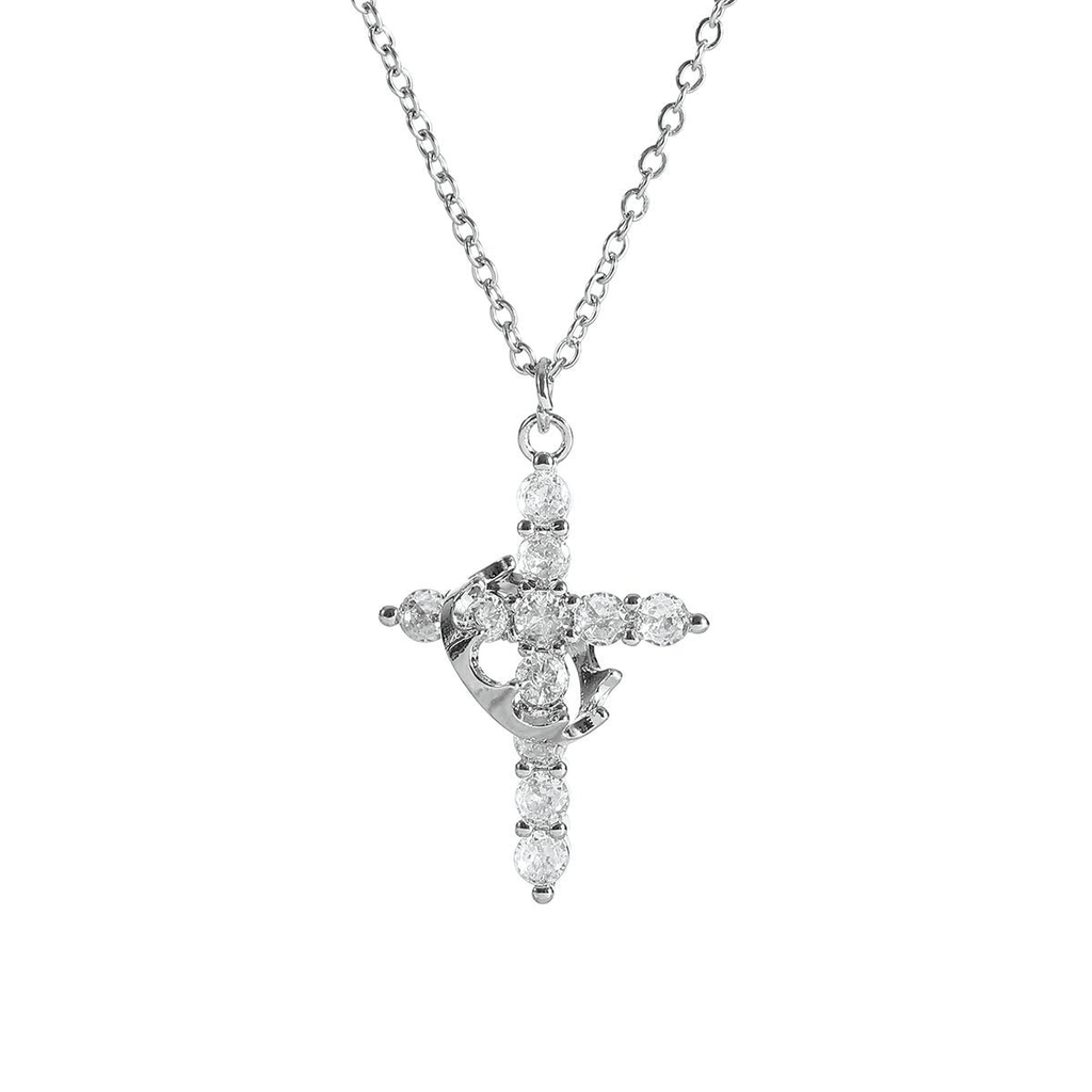 Crown Cross Necklace - HEARTLESS Habits