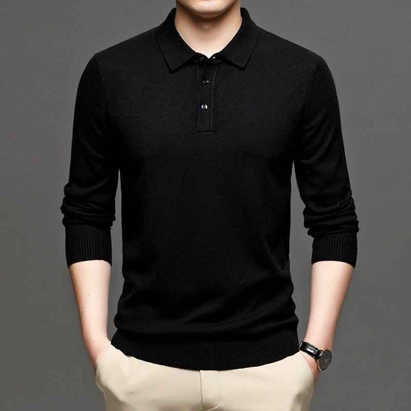 Men's Lapel Knit Pullover Sweater - HEARTLESS Habits